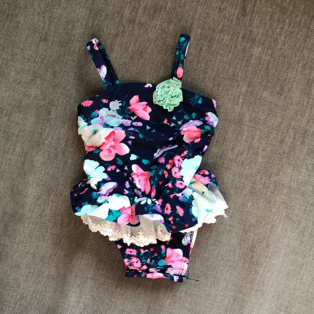 Circo ruffle baby bathing suit sz 9 months